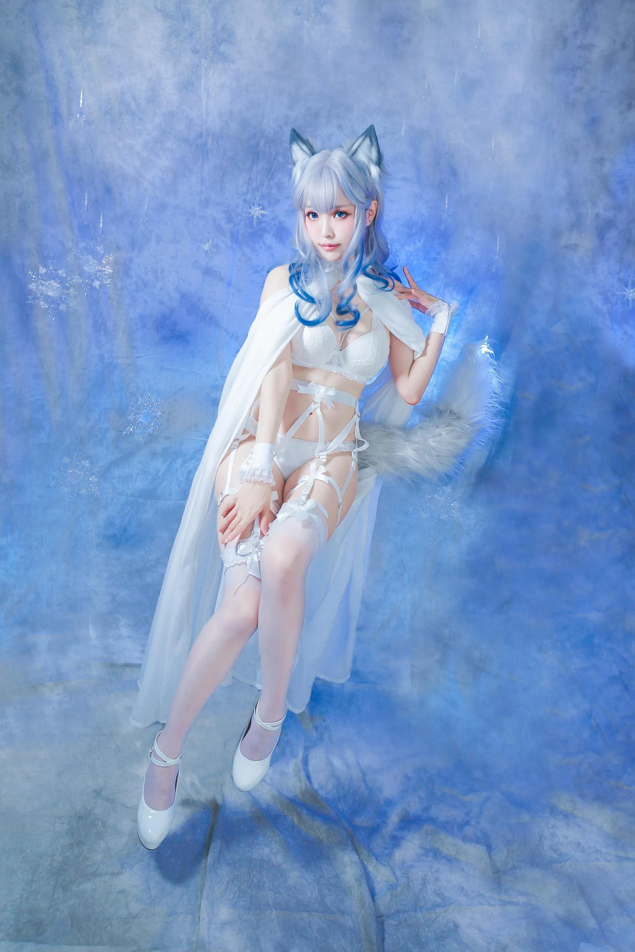 ElyEE子 – NO.43 猫耳白丝带 [48P]插图2